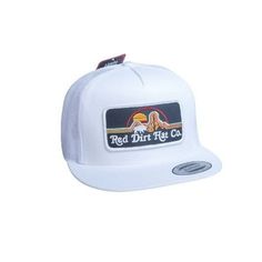 White / White Classic 6006 style snapback cap featuring the Neon Buffalo patch. Tiger Iron, Applique Art, Crafts Sewing Patterns, Red Dirt, Felt Applique, White Hat, Felt Hat, Snapback Cap, Hat Making