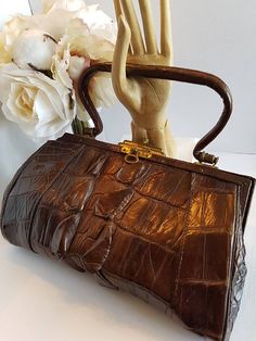 Alligator Tail, Fall Bags Handbags, Bag Illustration, Fall Handbags, Ladies Bag, Bag Inside, Beaded Handbag, Brown Leather Sandals