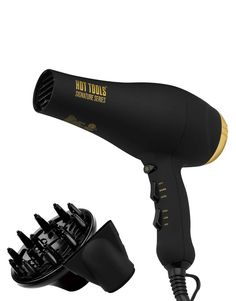 Hair dryer by Hot Tools Because who has time to wait for their hair to dry? Offers professional quality, long-lasting results Direct ionic technology works to prevent frizz for shiny, healthy looking hair 1875 wattage provides high-powered airflow for faster drying and less exposure to heat Two speed and three heat settings allow for versatility Cool shot setting is ideal for long-lasting hold Comes with diffuser and concentrator attachments Supplied with a two-pin US plug Ionic Hair Dryer, Hot Tools, Fun Shots, Blow Dryer, Christmas Wishlist, Hair Tools, Hair Dryer, Asos, Long Lasting