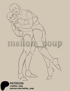 a drawing of two people hugging each other with the words pateron on top of them