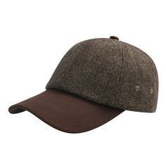 PRICES MAY VARY. Tweed ball cap: main fabric 50% wool and 50% polyester, cotton sweat band, breathable and comfortable Adjustable baseball hat circumference: 57-60cm (22.4-22.5 inches), for head size 22 1/2-23 1/2, Brim:2.5"(6.5cm) Woolen baseball cap hat, 6 panel, low profile, unstructured crown, low Fitting. Unstructured hats are softer, more comfortable and easier to store Adjustable metal buckle in the back of the hat allows for a comfortable fit The tightly woven wool keeps you comfortable Classic Brown Baseball Cap For Winter, Brown Fall Baseball Cap For Outdoor, Classic Fall Baseball Cap For Outdoor, Casual Wool Baseball Cap For Fall, Wool Baseball Cap For Fall, Brown Snapback Hat For Winter, Casual Wool Snapback Hat, Casual Wool Baseball Cap For Winter, Casual Outdoor Hat With Herringbone Pattern