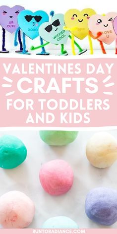 valentine's day crafts for toddlers and kids with text overlay that reads valentines day crafts for toddlers and kids