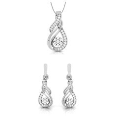 Platinum Pendant & Earrings by Jewelove Metal : Platinum Platinum Purity : 95% Purity Mark : Pt 950 Gemstone : Natural Diamonds Diamond Clarity : SI Diamond Color : IJ Diamond Weight Earrings : 0.15 cts. Pendant : 0.12 cts. Platinum Weight Earrings : 3.64 grams Pendant : 2.01 gram Certificate of Authenticity : Platinum Guild International, SGL Please note : The chain is only for display. You can be order a chain separately at Platinum Chain SJ PTO 702 Diamond Pendant Set, Platinum Pendant, Platinum Chain, Art Jewelry Design, Diamond Pendant Sets, Platinum Rose Gold, Rose Ring, Diamond Color, Gold Jewelry Fashion