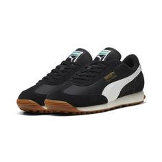 The Puma Easy Rider Was Born In The Late ‘70S, When Running Made Its Move From The Track To The Streets. Today It's Back With Its Classic Slim Profile And Vintage Vibes Intact. This Version, Featuring A Textile Base And Suede Leather Overlays, Is Sure To Become Your Go-To For Bringing A Touch Of Easy, Retro-Style To Everyday Looks. Details Nylon Basesuede Leather Quarter And Medial Overlayssuede Leather Toe And Heel Overlayssuede Leather Eyestaytextile Tongue With Woven Puma Branding Labeltextil Puma Easy Rider, Puma Shop, Stocking Stuffers For Kids, White Puma, Puma Cat, Vintage Sneakers, Sneakers Puma, Black Puma, Easy Rider