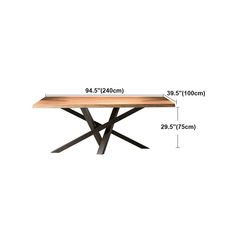 a table with measurements for the top and bottom