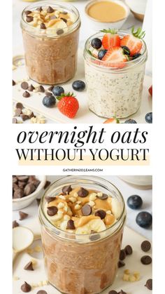 overnight oats Overnight Oats Without Yogurt, Healthy Overnight Oats Recipe, Best Overnight Oats, Delicious Overnight Oats, Yummy Oatmeal, Overnight Oats Recipe Easy, Healthy Overnight Oats, Recipes By Ingredients, Best Overnight Oats Recipe