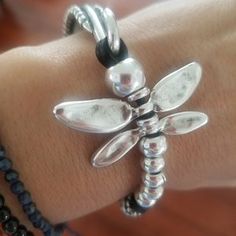 Elke Estrada Silver Everyday Jewelry For Spring, Silver Dragonfly Jewelry, Izrada Nakita, Long Leather Necklace, Beaded Leather Bracelet, Long Necklace Boho, Long Tassel Necklace, Dragonfly Jewelry, Bracelets Design