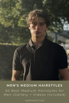 Top 50 Medium-Length Hairstyles for Men: Featuring Galleries and Videos | 50 of the Best Medium Hairstyles for Men (Gallery + Videos Included) Men Medium Hairstyles Straight, Short Hair Fade, Medium Hairstyles For Men, Hair Styles For Men, Haircut Medium Length, Mens Haircuts Straight Hair, Fade Undercut, Mens Medium Length Hairstyles, Round Face Men