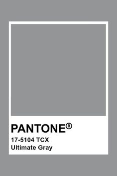 pantone's ultimate gray is shown in this image