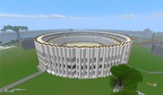 an image of a large circular building in minecraft