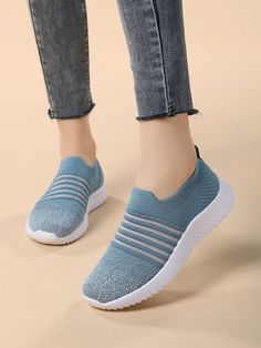 Stay light on your feet with our 2024 Slip-On Athletic Sneakers. Designed specifically for women, these sneakers are made with a lightweight, breathable material for maximum comfort. Perfect for all-day wear, you'll stay cool and comfortable while looking stylish. Get yours today and experience the benefits for yourself! Color : Baby Blue Type : Slip on Style : Fashionable Toe : Round Toe Pattern Type : Graphic Upper Material : Fabric Lining Material : Fabric Power Supply : None Size US Ball Girth Foot Length EUR36 US6 20.9 22.7 EUR37 US6.5 21.4 23.4 EUR38 US7 21.8 24 EUR39 US8 22.3 24.7 EUR40 US9 22.8 25.4 EUR41 US9.5 23.2 26 Lightweight Low-top Comfortable Running Shoes, Comfortable Lightweight Low-top Running Shoes, Comfortable Sneakers For Light Exercise, Slip-on Flat Sneakers For Light Exercise, Lightweight Round Toe Sneakers For Light Exercise, Lightweight Sneakers For Light Exercise, Blue Breathable Running Shoes For Light Exercise, Casual Lightweight Low-top Running Shoes, Sporty Non-slip Sneakers For Light Exercise