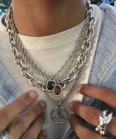 Street Wear Jewelry, Streetwear Jewellery, Dope Jewelry Accessories, Urban Jewelry, Goth Accessories, Mens Silver Jewelry, Chain Accessories