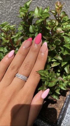 #nailart #nails #almondnails Valentine Nails, Simple Acrylic Nails, Classy Acrylic Nails, Cute Gel Nails, Pretty Acrylic Nails, Chic Nails