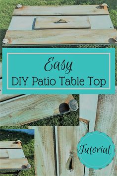 an easy diy patio table top made out of pallets