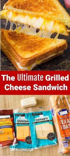 the ultimate grilled cheese sandwich is packed and ready to be eaten