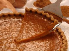 a close up of a pie on a table