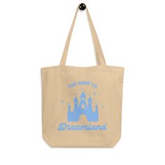 Welcome to the Kane Brother's Dreamland  This tote bag is inspired by the Princess Cara castle in Dreamland Billionaire Series by Lauren Asher. The Dreamland amusement park is owned by the Kane brothers where Zahra works as a creative director. We have a Blue & Pink option - see other listing. Design by The Book Meadow. Do not copy or use. - 100% certified organic cotton 3/1 twill Fabric weight: 8 oz/yd² (272 g/m²) - Dimensions: 16″ × 14 ½″ × 5″ (40.6 cm × 35.6 cm × 12.7 cm) - Weight limit: 30 lbs (13.6 kg) - 1″ (2.5 cm) wide dual straps, 24.5″ (62.2 cm) length - Open main compartment - Blank product sourced from Vietnam Kane Brothers, Dreamland Billionaires Series, Dreamland Billionaires, Lauren Asher, Book Merch, Bookish Merch, Blue Tote Bag, The Fine Print, Parc D'attraction