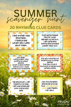 the printable summer scavenger hunt for kids