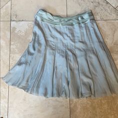 Chloe Skirt With Tags Still On From Collection With Stella Mccartney Celadon Color Fabrication Silk Waist 16” Measured Flat Length 22 1/2 “ Chloe Skirt, Celadon Color, Women Skirts Midi, Stella Mccartney, Chloe, Midi Skirt, Womens Skirt, Size 6, Silk