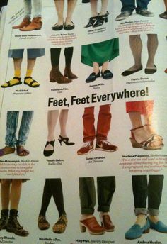 a poster showing different types of feet and shoes for people to wear on their feet