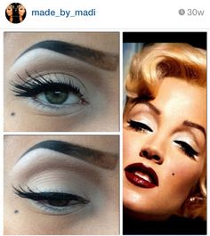 Maquillage Pin Up, Old Hollywood Makeup, Marilyn Monroe Makeup, 1950s Makeup, 50s Makeup, Wedding Makeup Vintage, Vintage Makeup Looks, Maquillage On Fleek, Drag Make-up