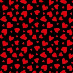 many red hearts on a black background