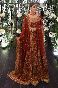 Hyderabadi Bridal Dress, Red Nikkah Outfit, Ansab Jahangir, Shadi Dresses