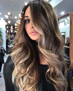 painted balayage Brunette Long Hair, Trendy We Fryzurach, Blond Balayage, Remy Human Hair Wigs, Hair Affair