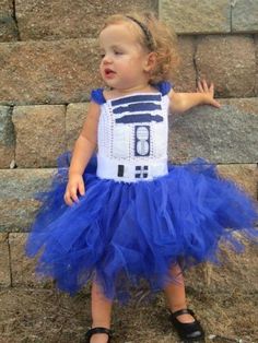 88 of the Best DIY No-Sew Tutu Costumes - R2D2 Tutu Costumes Diy, R2d2 Dress, R2d2 Costume, Star Wars Outfit, Tutu Diy, Diy Star Wars, Star Wars Dress, No Sew Tutu, Diy Star