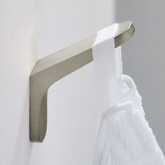 Mid-Century Contour Towel Hook Brushed Nickel Towel Hook, Bathroom Towel Hook Ideas, Modern Towel Hooks, Bathroom Hardware Brushed Nickel, Bathroom Towel Hook, Mid Century Modern Bathroom, Mid Century Bathroom, Minimal Patterns, Medicine Cabinets