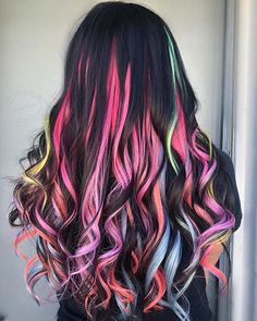 Crazy Hair Colors, Grunge Blonde, Hair Colors Ideas, Unicorn Hair Color, Blonde Dye, Blonde Streaks, Colour Hair