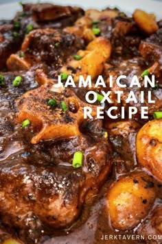 jamaican oxtail recipe with potatoes and green onions