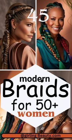 Grey Braids Hairstyles, Braids For Older Black Women Over 50, Braids For White Women, Grey Hair Braids, Classic Braids, Braids For Women, Crown Braids, French Braid Styles, Braided Buns