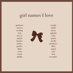 Names I Love, Wallpaper Name, Struktur Teks, Sweet Baby Names, Aesthetic Names, Pretty Names, Name Inspiration