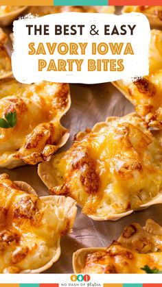 the best and easy savory iowa party bites are made with cheesy potatoes