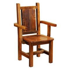 a wooden chair that is made out of wood