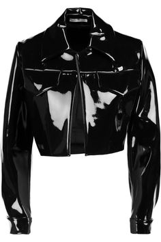 Slim Jacket, Pvc Jacket, Jackets Black, Black Jackets, Emilia Wickstead, Slim Fit Jackets, Looks Black, Looks Chic, Grunge Style