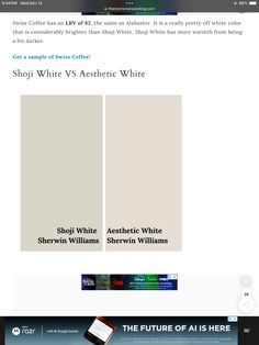 the white website has two different colors