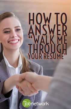 a woman shaking hands with another person in front of her and the words how to answer?