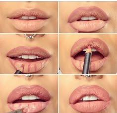 How to get fuller "kylie jenner" lips...step one: get lip injections.... or be a normal human and use makeup tricks Makeup Tip, Lip Injections, Kendall And Kylie