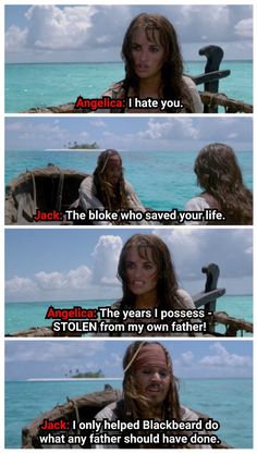 the movie pirates and their story is shown in two different languages, with one being an angry