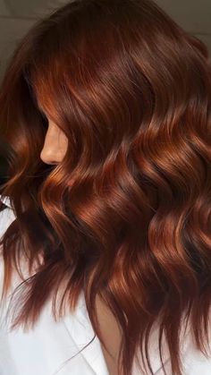 Copper Mohagany Hair Color, Copper Mahogany Hair Color, Red Hair With Brown Highlights, Deep Red With Copper Highlights, Tones Of Red Hair Shades, Light Copper Mahogany Brown, Pretty Red Hair, Mahogany Hair, Cowboy Copper