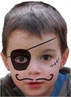 Pirate Makeup, Easy Face Painting Designs, Halloween Makeup For Kids, Pirate Face, Face Painting For Boys, Pirate Kids, Kids Face Paint, Face Painting Halloween