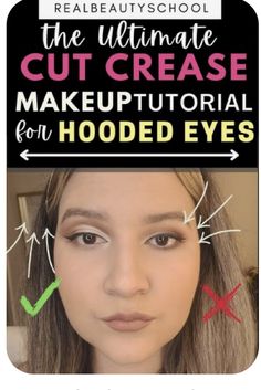 Cut Crease Hooded Eyes, Make Up Yeux, Makeup For Hooded Eyelids, Makeup Mistakes, Beach Hairstyles