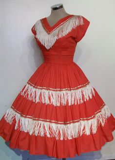 Gertie's New Blog for Better Sewing: Country Singer Dress Western Red Dress, Western Red Dresses, Nani Costume, 1960s Western Fashion, 1950 Western Fashion, Vintage Cowgirl Dress, Cowgirl Outfits Historical, Vintage Western Dress, Singer Dress