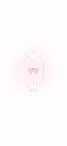 the back side of an iphone case with bunny ears and bows on it, against a white background