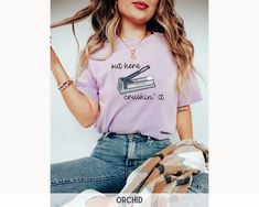 Get ready to be OBSESSED with this Comfort Colors® "out here crushin' it" shirt! Buy today for yourself or for someone special! ✦ On a bella+canvas tee: https://www.etsy.com/listing/1251644810/ ✦ On a sweatshirt: https://www.etsy.com/listing/1266777255/  Q U I C K F A C T S  ✦ Comfort Colors® 1717  ✦ Garment--dyed t-shirt ✦ Medium fabric (6.1 oz/yd² (206.8 g/m ✦ Double needle stitching on all seams ✦ No side seams ✦ Printed and shipped from the USA with love  S I Z I N G  ✦ Relaxed fit ✦ 100% ri Nursing Home Nurse, Medication Aide, Med Tech, Tech Shirt, Bella Canvas Tees, Nursing Home, Cute Shirt