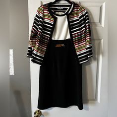 Phase 7 Seven Dress and Jacket suit 4p black & white dress multicolor jacket Work Dress Code, Size 20 Women, Red Sweater Dress, 7 Seven, 2 Piece Dress, Blue Shift Dress, Dress Comfortable, Jacket Suit, Sophisticated Outfits