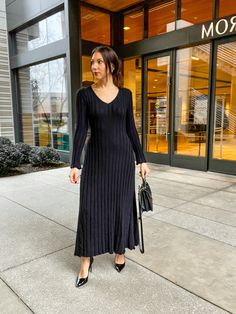 Shop Winter Maxi Sweater Dress Long … and other curated products on LTK, the easiest way to shop everything from your favorite creators. Long Black Sweater Dress Outfit, Long Black Sweater Dress, Black Sweater Dress Outfit, Maxi Sweater Dress, Neutral Fall Outfits, Long Black Sweater, Winter Maxi