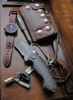 EDC Really just.. yes. can.. can I have? Pocket Dump, Man Up, Everyday Carry, Tactical Gear, Leather Working, Just In Case, Gentleman, Cufflinks, Mens Accessories